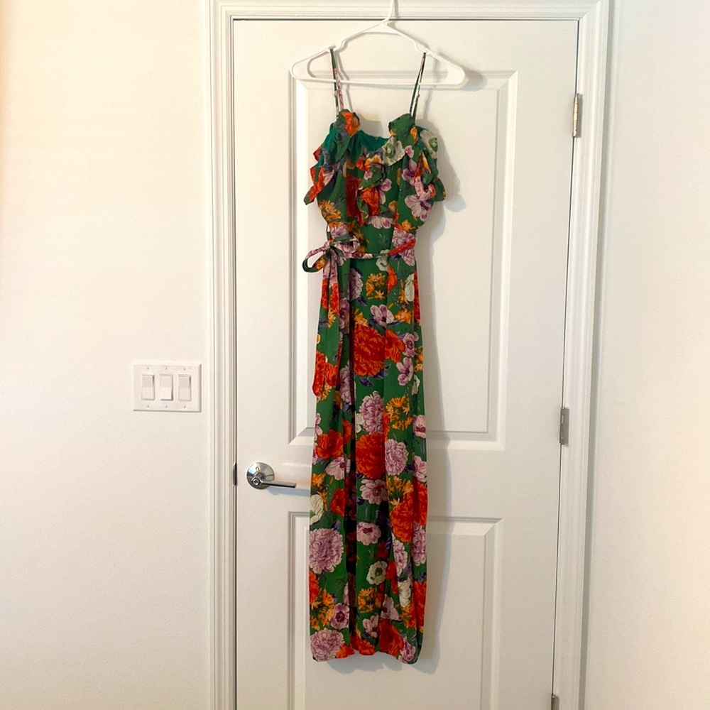 Tropical green dress